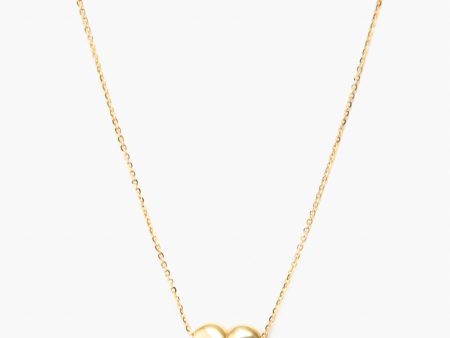 14K Yellow Gold Heart Charm Necklace Cheap