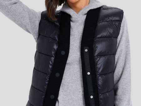 Black Colwyn Combo Boxy Gilet Fashion