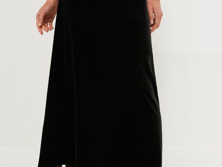 Black Velvet Martha Skirt on Sale