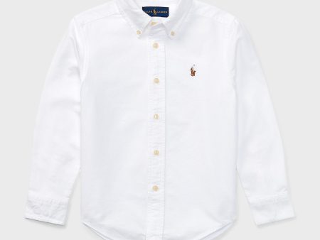 Little Boys White Long-Sleeve Oxford Button-Down Sportshirt Online Sale