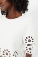 White Elysse Embroidery Short Sleeve Top Fashion