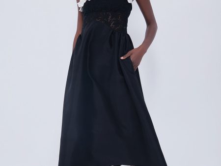 Black Nelida Midi Dress Sale