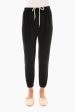 Almost Black Velour Sweatpant For Cheap