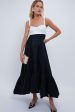 Black and White Snowdrop Maxi Dress For Sale