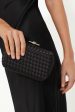 Black Evelyn Woven Clutch Cheap