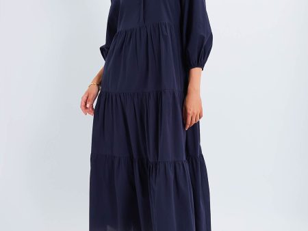 Navy Mabel Maxi Dress For Sale