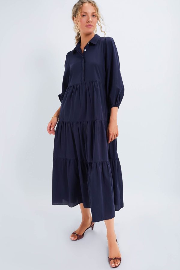 Navy Mabel Maxi Dress For Sale