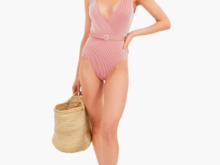 Coral Striped Michelle One Piece Online Sale