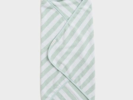 Pastel Green Stripe Baby Critter Towel Wrap Online