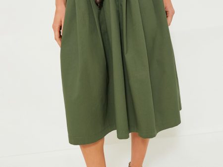 Thyme Smaka Garment Dye Skirt with Belt For Cheap