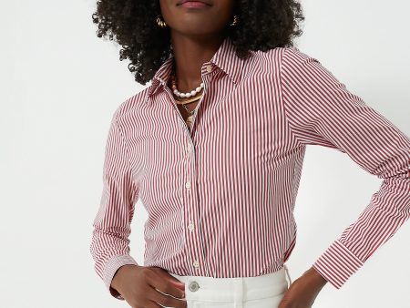 Red and White Stripe Icon Shirt For Cheap