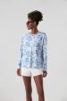 Blue Bouquet Long Sleeve Ryan Boyfriend Tee Hot on Sale