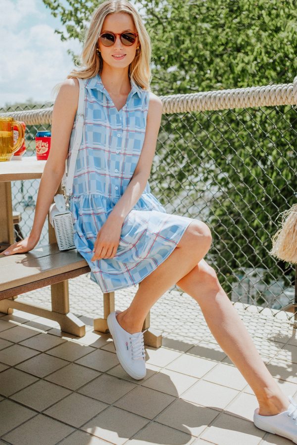 Westport Trellis Sleeveless Hayes Shirt Dress Online