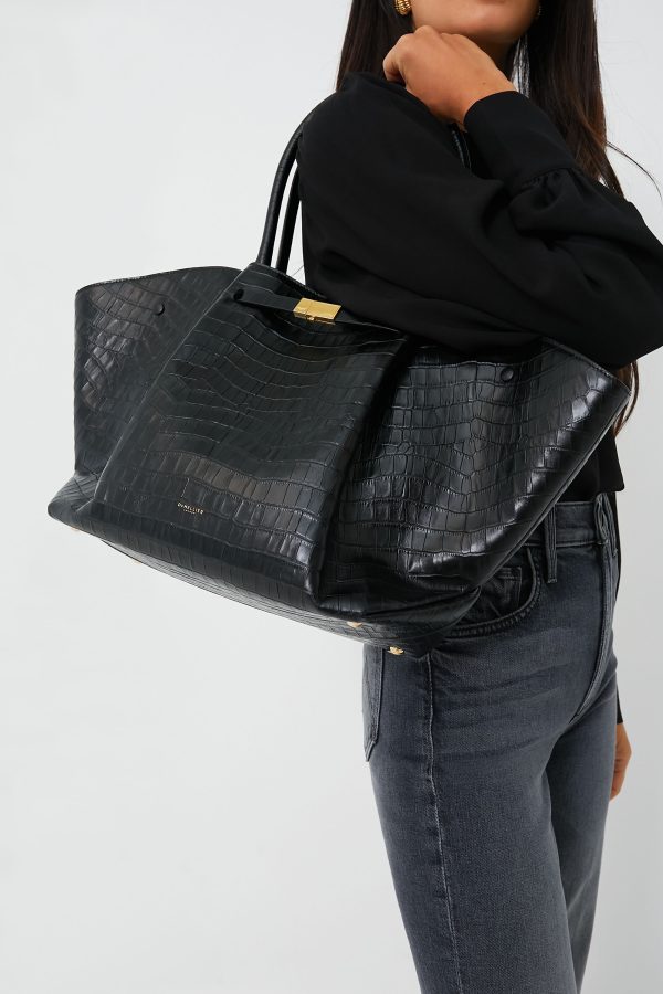 Black Croc New York Bag Online Hot Sale