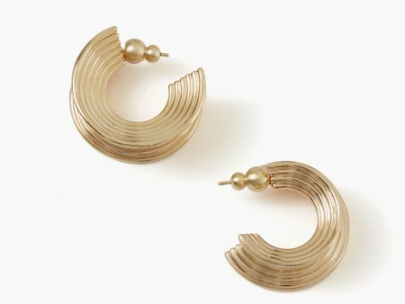 Brushed Brass Gigi Earrings Discount