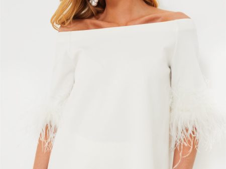 White Feather Miranda Off The Shoulder Blouse Discount