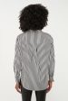 Black and French Cream Acrobat Stripe Embellished Shirt Cheap