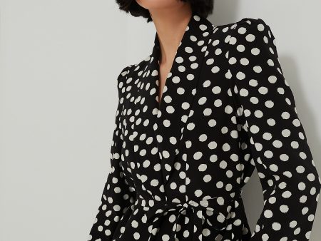 Painterly Dots Black Paris Jacket Discount