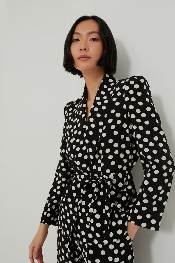 Painterly Dots Black Paris Jacket Discount