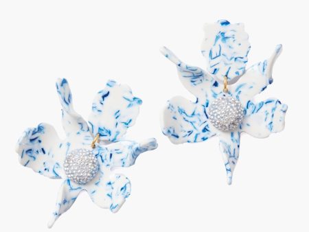 Delft Crystal Lily Earrings Discount