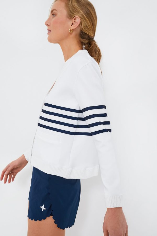 White Striped Charley Cardigan Fashion