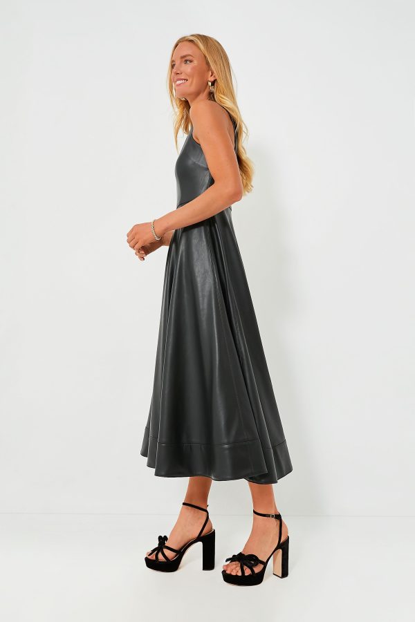 Black Soline Midi Dress on Sale