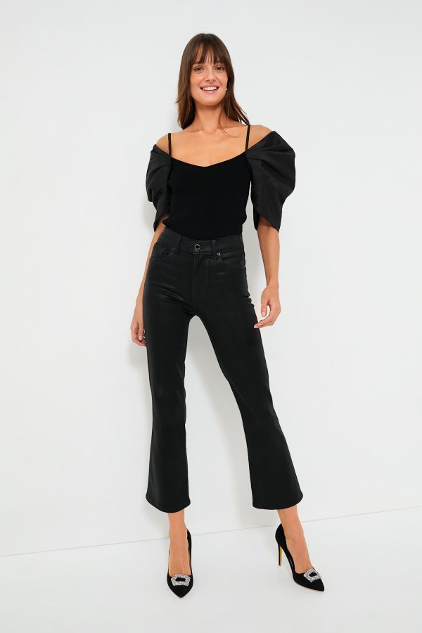 Black Casette Off the Shoulder Bustier Top For Cheap