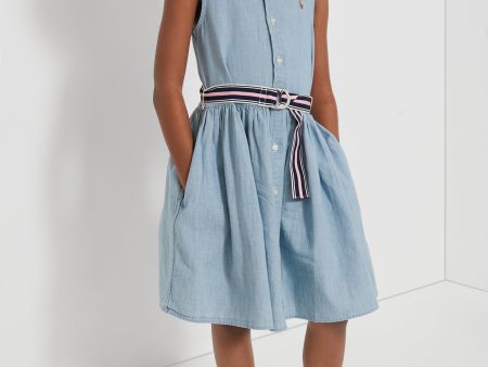 Belted Cotton Chambray Shirtdress Fashion