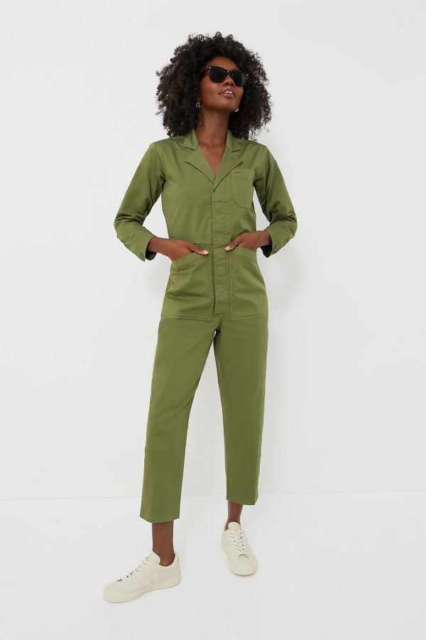 Army Green Standard Jumpsuit Hot on Sale