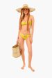 Yellow Blossom Printed Bikini Bottom For Discount