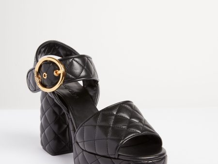 Black Jodie Quilted Heels Supply