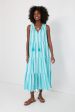 Aquamarine Stripe Salty Paloma Caftan For Discount