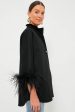 Black Feather Willow Blouse Cheap