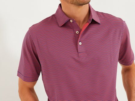 Sport Navy Red Hales Performance Jersey Polo Hot on Sale