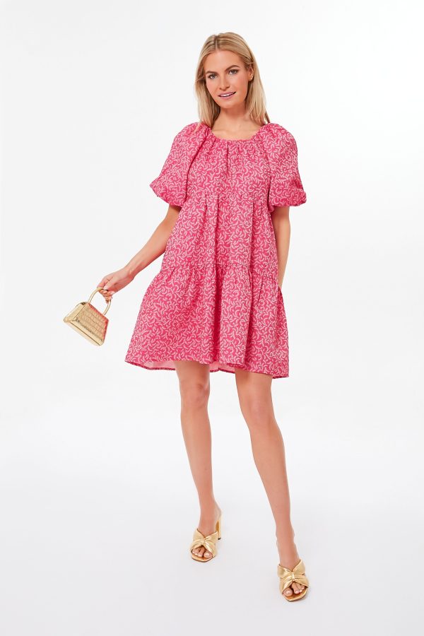 Textured Fuchsia Belinda Mini Dress Sale