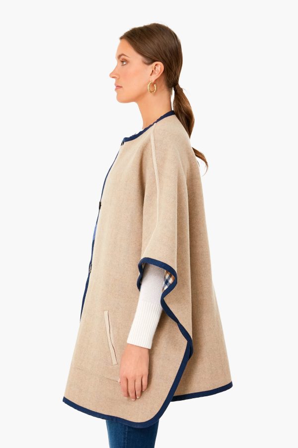 Camel Fieno Reversible Poncho Discount