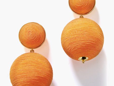 Tangerine Woven Lantern Earrings Discount