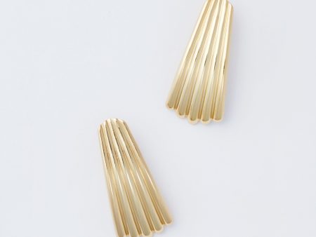 Gold Ripple Earrings Discount