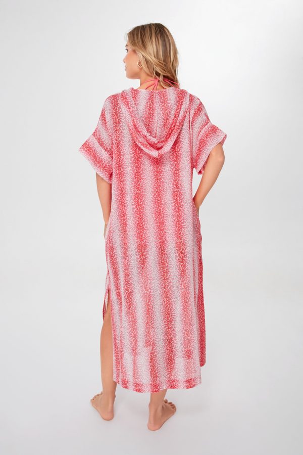 Speckled Pink Coral Easy Hooded Coverup For Discount