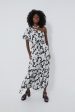 Black & White Floral One Shoulder Maureen Maxi Dress Online Sale