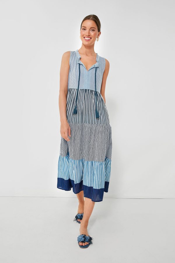 Seaside Stripe Salty Paloma Caftan Cheap