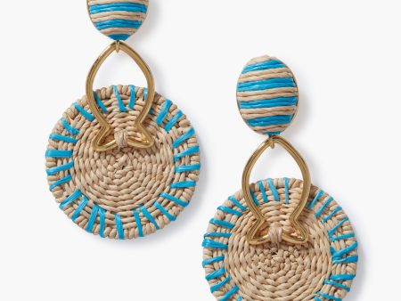 Turquoise Raffia Marlowe Earrings Sale