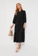 Black Crepe Mabel Maxi Dress For Discount