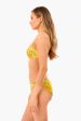 Yellow Blossom Printed Underwire Bikini Top Hot on Sale