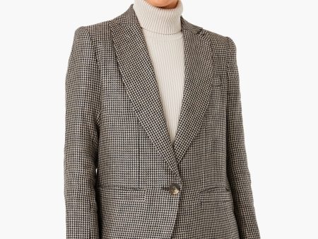 Linen Houndstooth Dinner Jacket on Sale