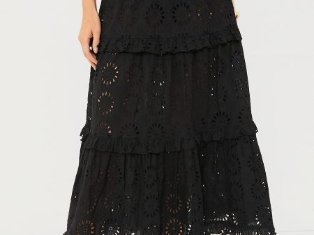 Noir Eyelet Prado Skirt Supply