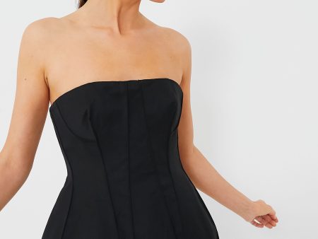 Black Parker Sleeveless Bustier Top For Sale