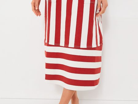 Brick Cabana Stripe Nadine Skirt Fashion