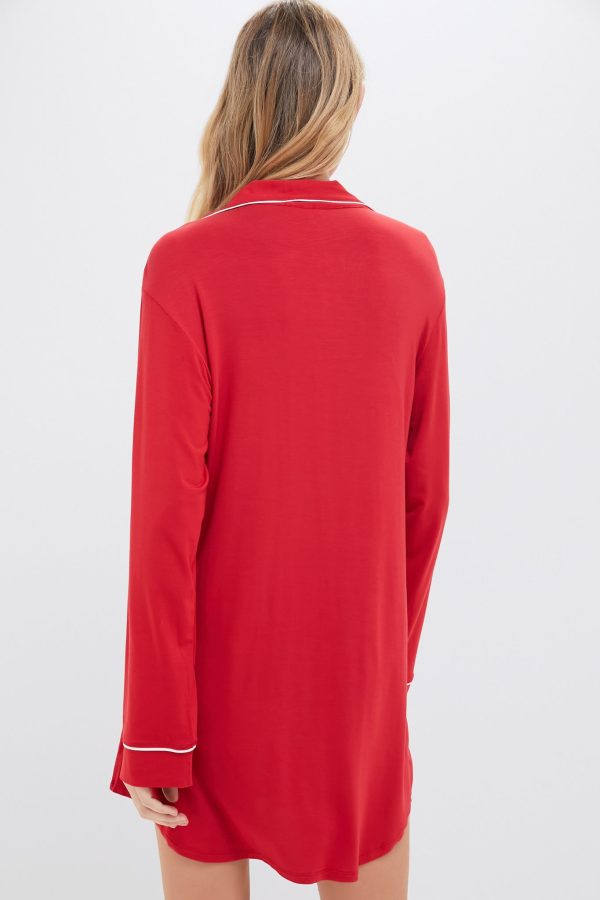 Haute Red Gisele Sleepshirt For Cheap