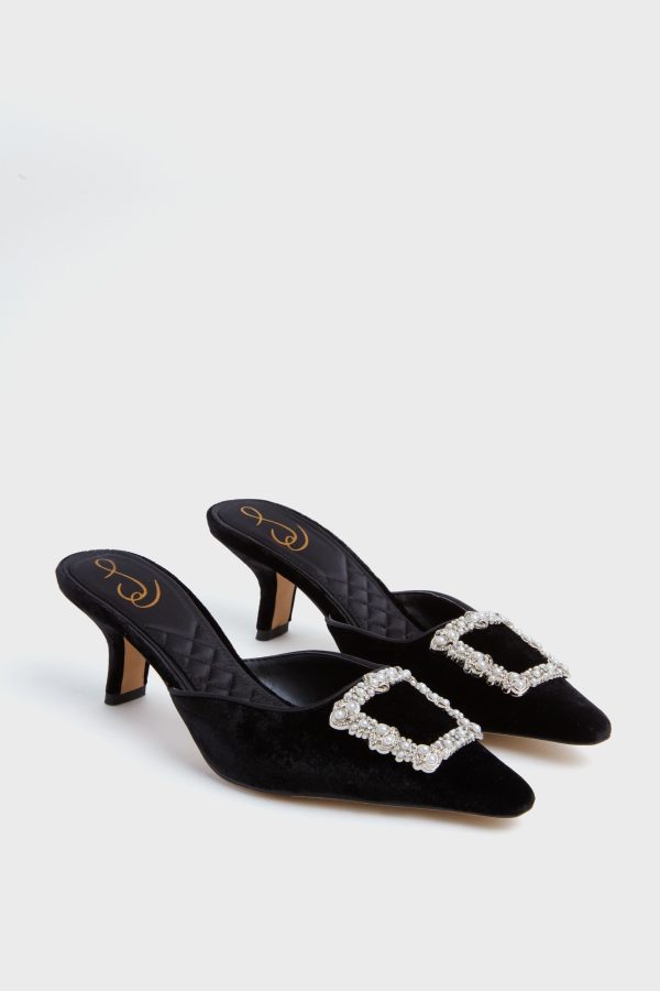 Black Brit Luster Heels Online Sale